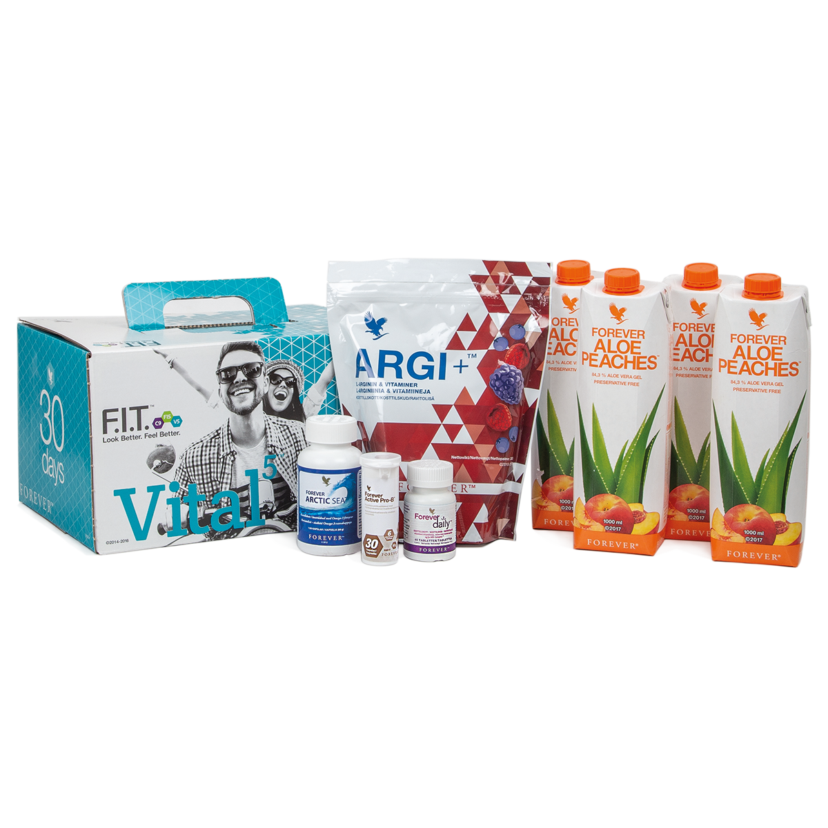 Vital5 brings together our 5 most popular dietary supplements, including Forever Daily multivitamin, Forever Active Pro-B and Forever Arctic Sea.